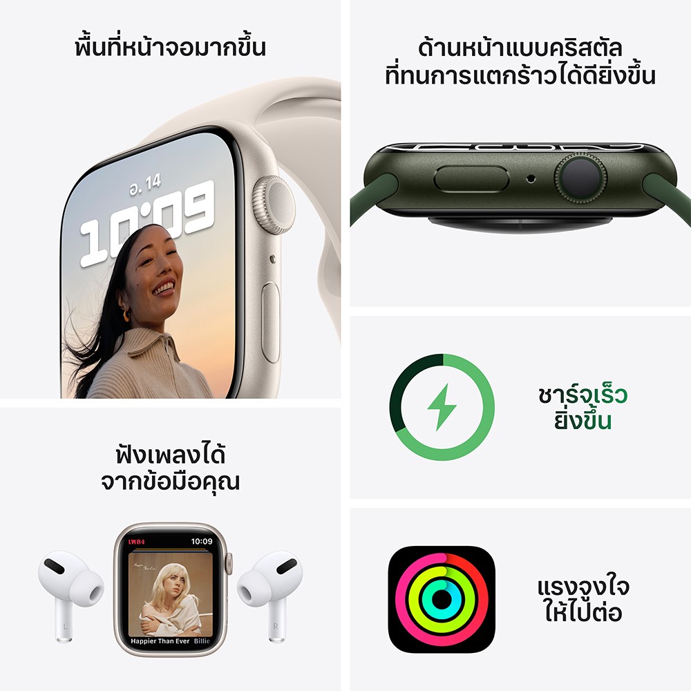 Apple Watch Nike Series 7 GPS 41mm Midnight Aluminium Case with Anthracite/Black Nike Sport Band