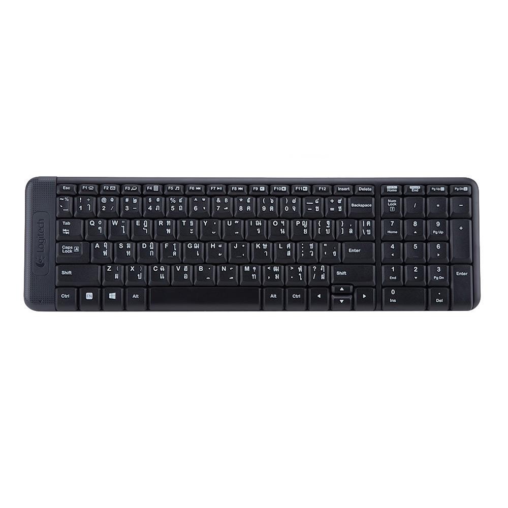 เมาส์และคีย์บอร์ด Logitech Wireless Mouse + Keyboard MK220 (TH/EN)