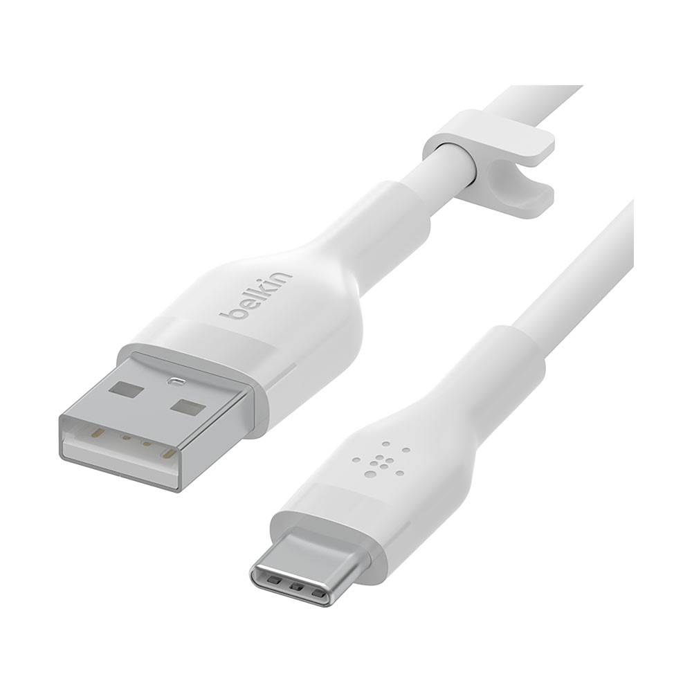 สายชาร์จ Belkin USB-A to USB-C Cable BOOST CHARGE Flex 1M. White (CAB008bt1MWH)