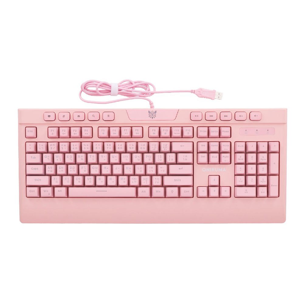 คีย์บอร์ดเกมมิ่ง Onikuma Gaming Keyboard Sakura Pink