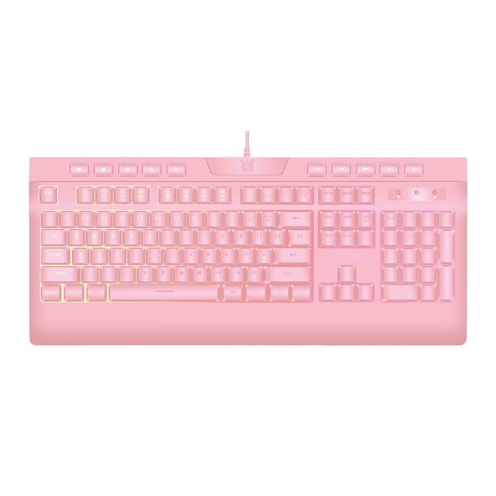 คีย์บอร์ดเกมมิ่ง Onikuma Gaming Keyboard Sakura Pink