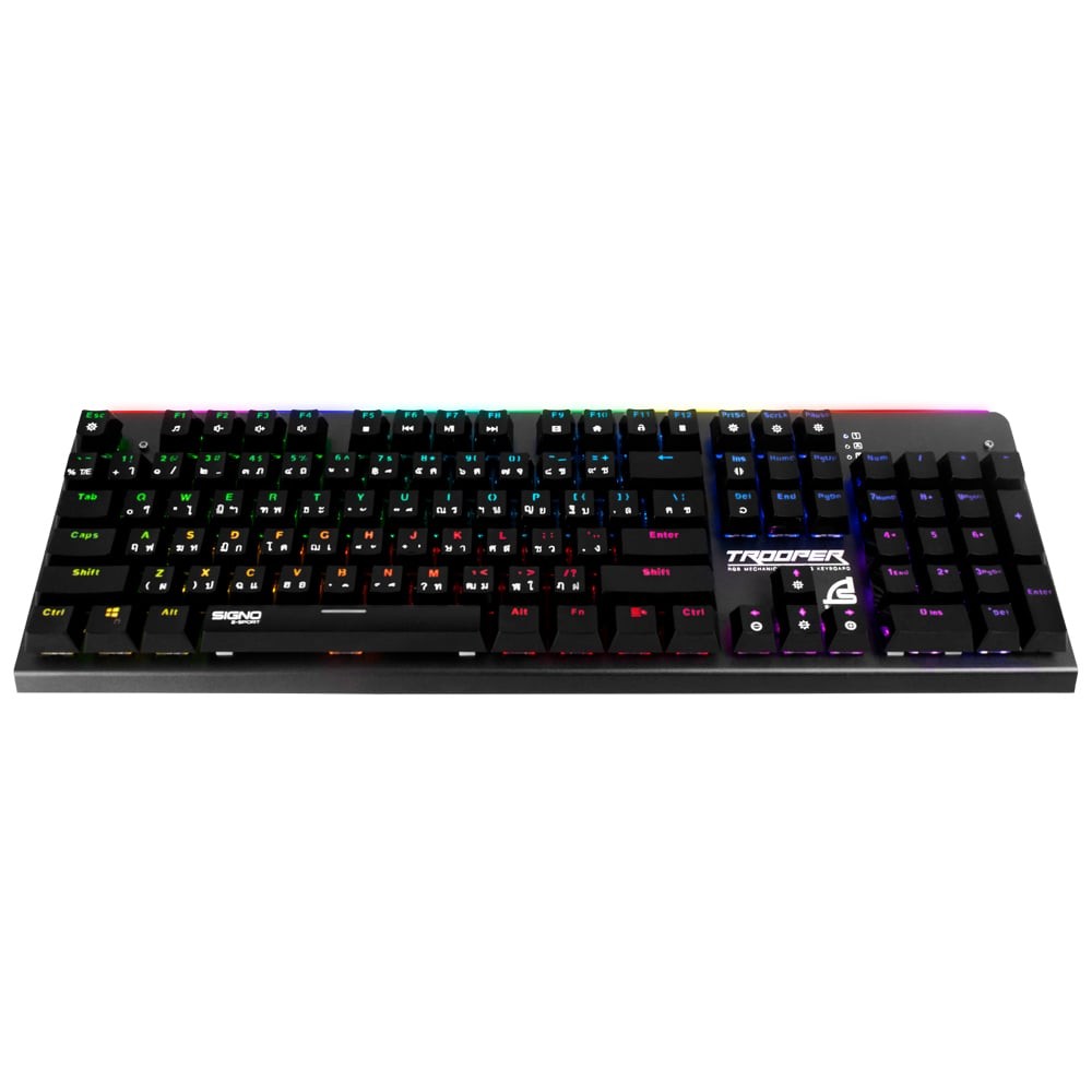 คีย์บอร์ดเกมมิ่ง Signo Gaming Keyboard KB-771 R RGB Mechanical Trooper