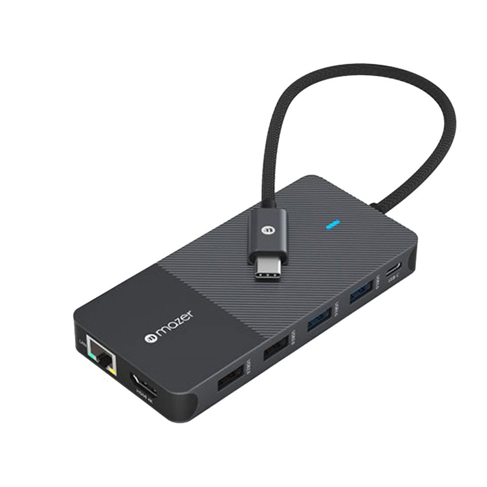 Mazer Port Hub 12-in-1 USB-C to 2xHDMI + DP + USB-C + 2xUSB3.0 + 2xUSB2.0 + Lan + Micro SD/SD (M-UC2MULTI7004-BK) Black