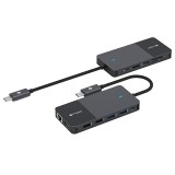 Mazer Port Hub 12-in-1 USB-C to 2xHDMI + DP + USB-C + 2xUSB3.0 + 2xUSB2.0 + Lan + Micro SD/SD (M-UC2MULTI7004-BK) Black