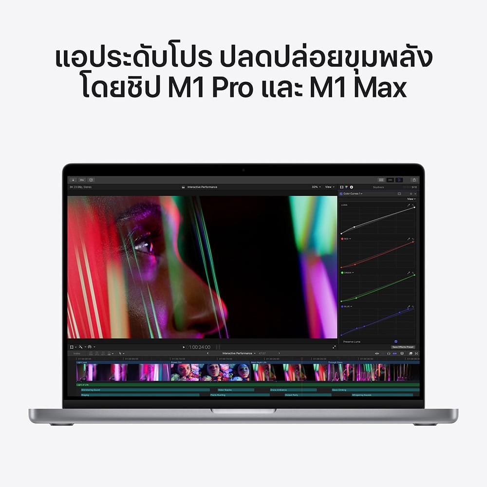 MacBook Pro 16 : M1 Pro chip 10C CPU/16C GPU/16GB/1TB - Space Gray-2021 (Eng-Keyboard)