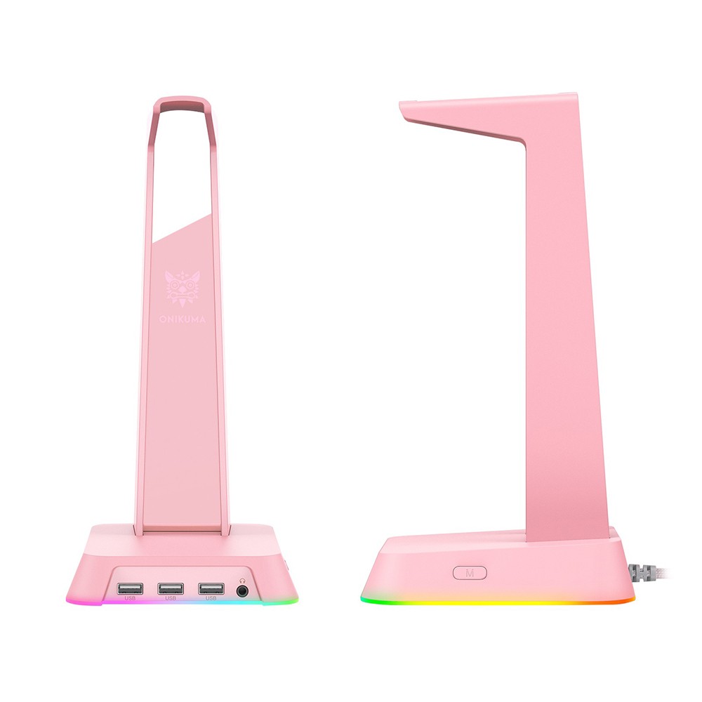 ที่วางหูฟัง Onikuma Headphone Stand Yama with RGB Pink