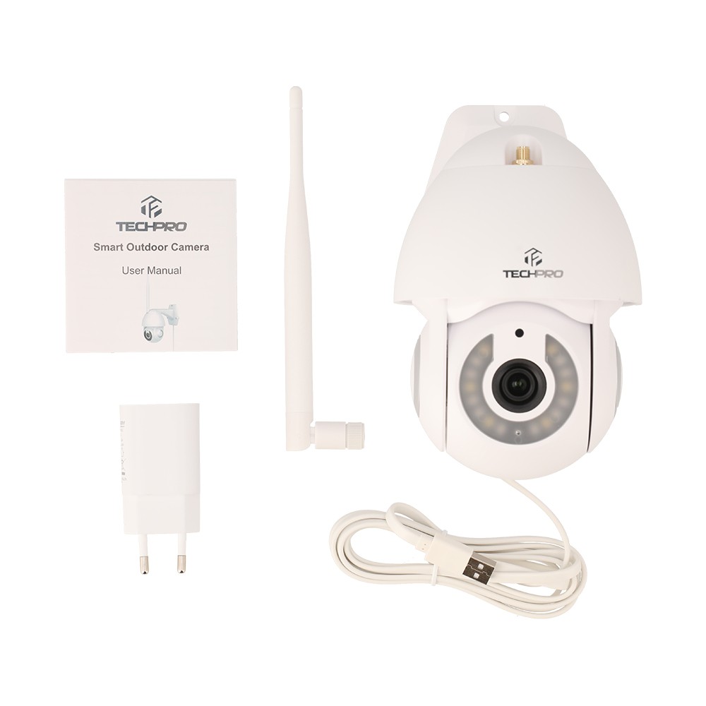 กล้องวงจรปิด TECHPRO Wi-Fi Smart Outdoor Camera 360