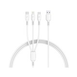 สายชาร์จ VEGER 3-in-1 DATA Cable 1 เมตร White