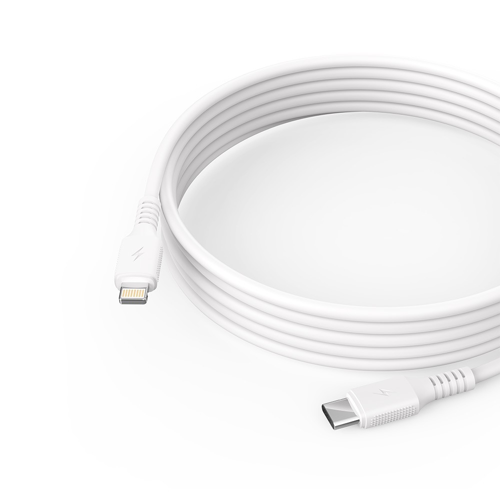 สายชาร์จ VEGER USB-C to Lightning DATA 1 เมตร White