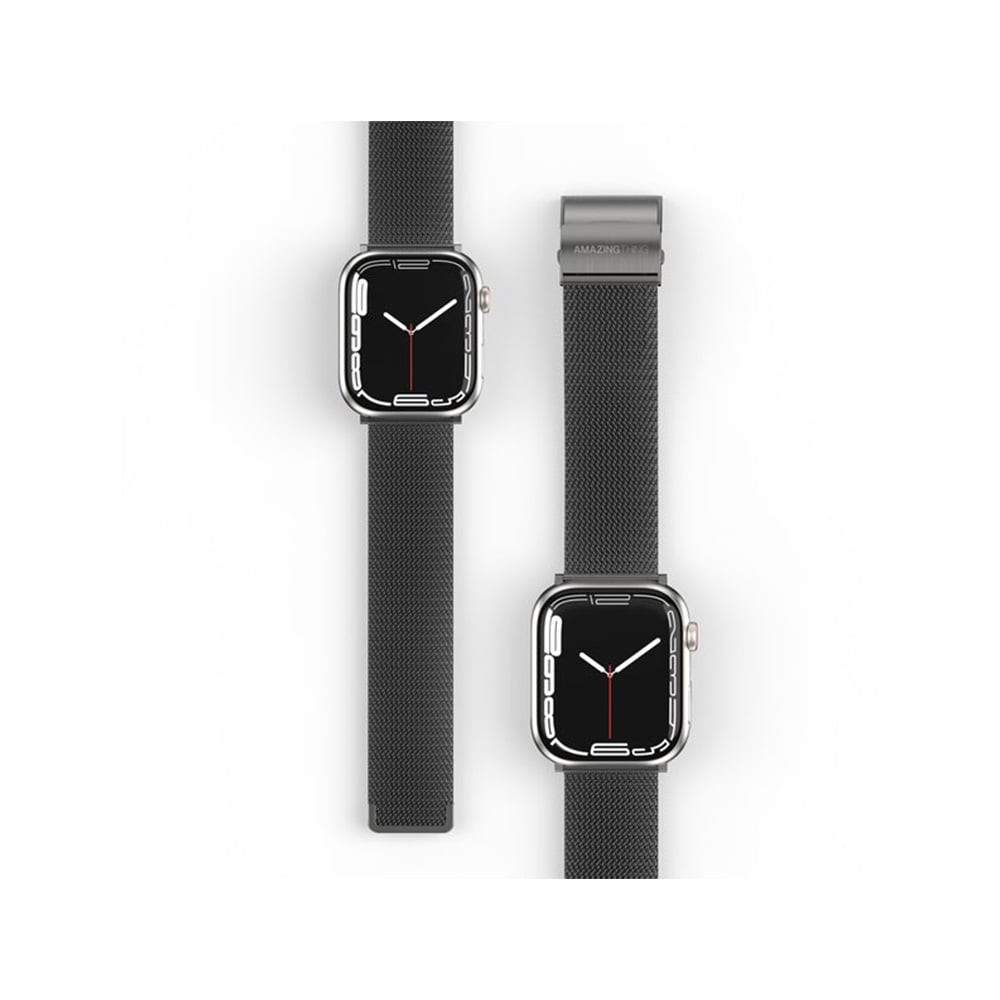 AMAZINGthing สาย Apple Watch Strap Series 6,7,8,9 (38/40/41mm) Titan Metal-Graphite Black