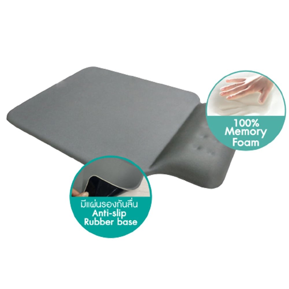 แผ่นรองเมาส์เพื่อสุขภาพ Bewell Ergonomic Mouse Pad Grey