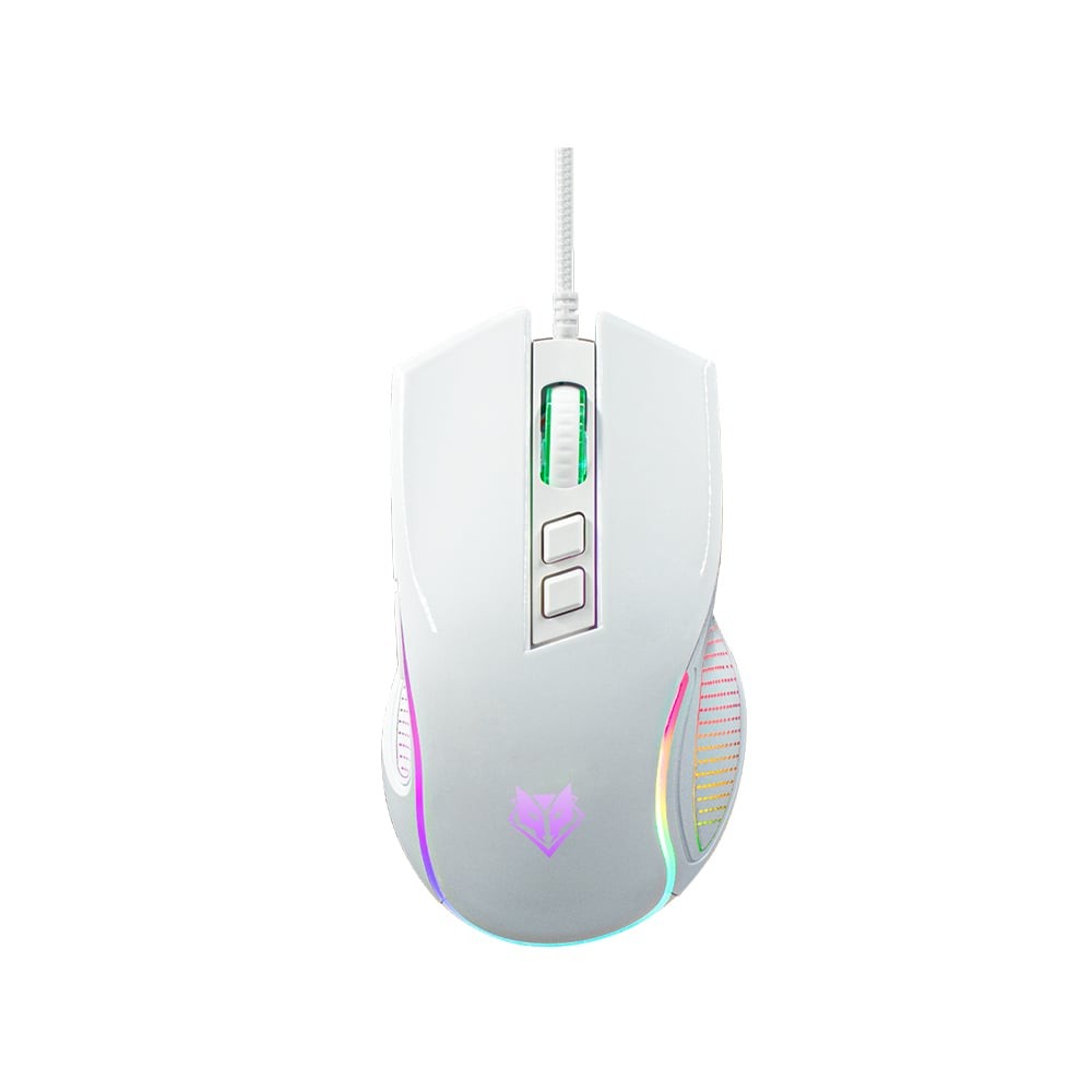 เมาส์เกมมิ่ง Nubwo Gaming Mouse Cerberus NM-92M White