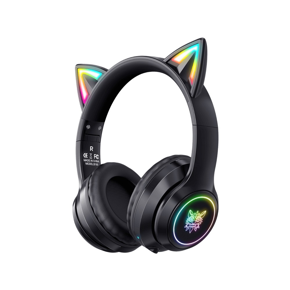 หูฟังเกมมิ่ง Onikuma gaming Headset B90 RGB Cat Ear Bluetooth 5.0 (Black)