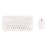 เมาส์และคีย์บอร์ด TECHPRO Wireless Dot Keyboard + Mouse Set (TH/EN) - White
