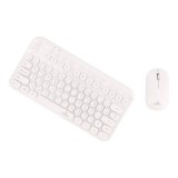 เมาส์และคีย์บอร์ด TECHPRO Wireless Dot Keyboard + Mouse Set (TH/EN) - White