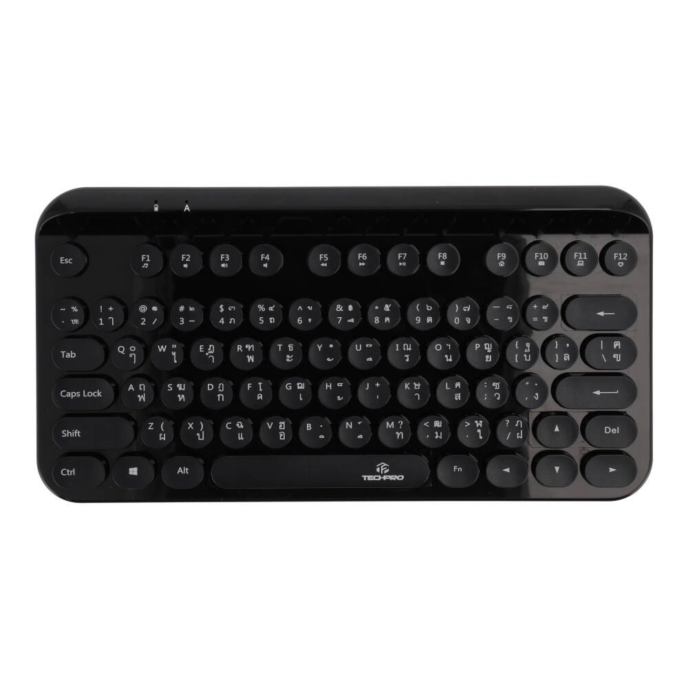 เมาส์และคีย์บอร์ด TECHPRO Wireless Dot Keyboard + Mouse Set (TH/EN) - Black