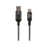 สายชาร์จ TECHPRO Voice Control LED Light Data Cable USB-A to Type-C 1.2 เมตร - Gray