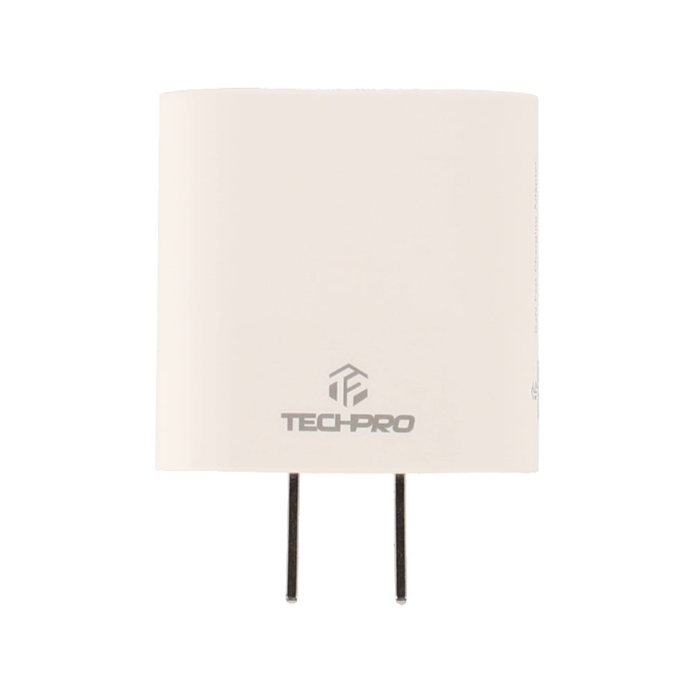 อะแดปเตอร์ TECHPRO Wall Charger 1 USB-A / 1 USB-C White