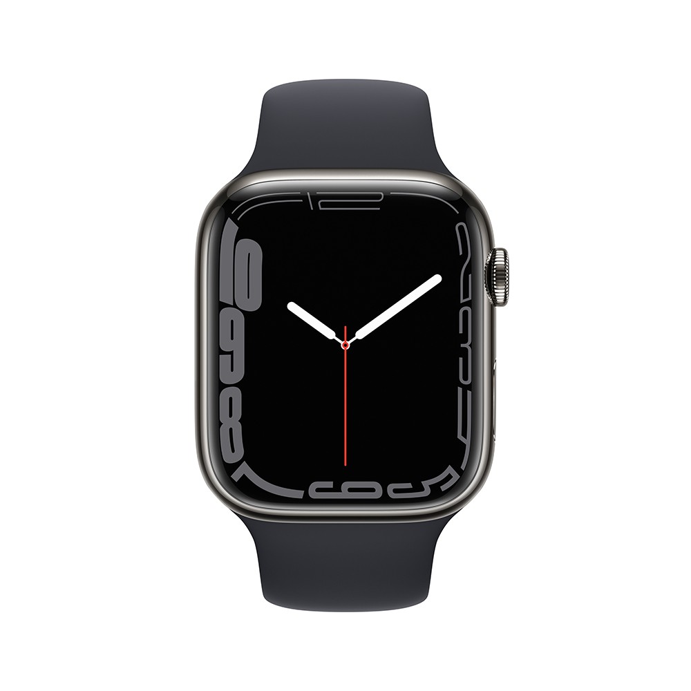 Apple Watch Series 7 GPS + Cellular 45mm Graphite Stainless Steel with Midnight Sport Band