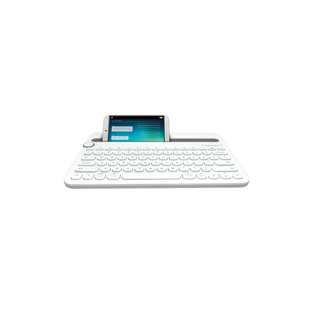 คีย์บอร์ดไร้สาย Logitech Bluetooth Keyboard Multi-Device K480 White (TH/EN)