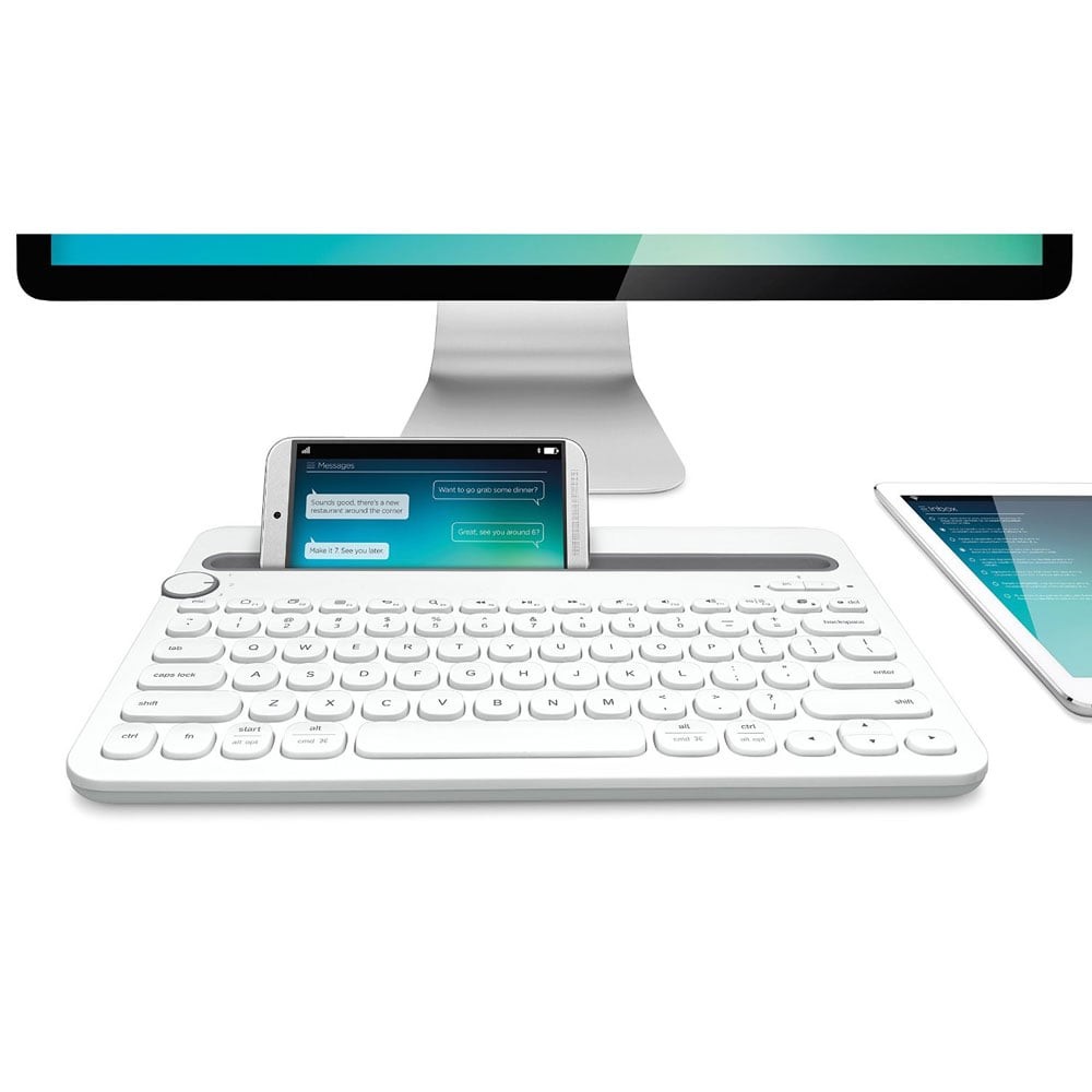 คีย์บอร์ดไร้สาย Logitech Bluetooth Keyboard Multi-Device K480 White (TH/EN)
