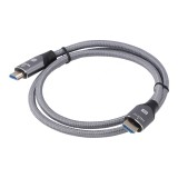 TECHPRO สาย HDMI to HDMI Cable (V.2.1) 8K 1M. Silver Grey