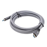 TECHPRO สาย HDMI to HDMI Cable (V.2.1) 8K 3M. Silver Grey