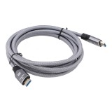 TECHPRO สาย HDMI to HDMI Cable (V.2.1) 8K 3M. Silver Grey