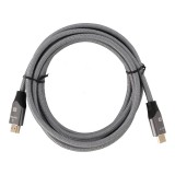 TECHPRO สาย HDMI to HDMI Cable (V.2.1) 8K 3M. Silver Grey