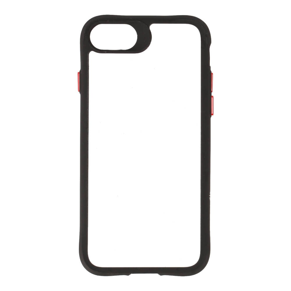 เคส TECHPRO iPhone SE 3 (2022)/8/7 (4.7 inch) Black Matted Frame with Red Button