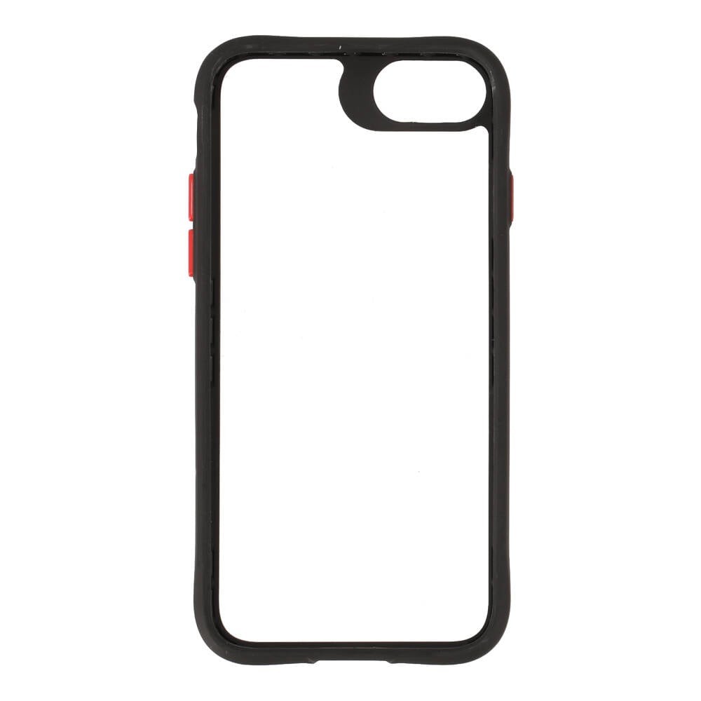 เคส TECHPRO iPhone SE 3 (2022)/8/7 (4.7 inch) Black Matted Frame with Red Button