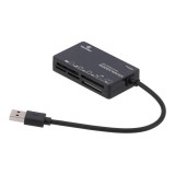 TECHPRO Mul-Function 6 in 1 USB-A Card Reader - Black