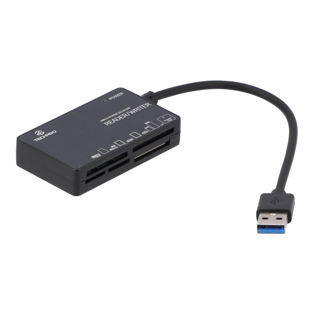 TECHPRO Mul-Function 6 in 1 USB-A Card Reader - Black