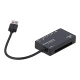 TECHPRO Mul-Function 6 in 1 USB-A Card Reader - Black