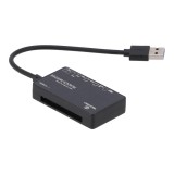 TECHPRO Mul-Function 6 in 1 USB-A Card Reader - Black