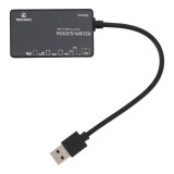 TECHPRO Mul-Function 6 in 1 USB-A Card Reader - Black