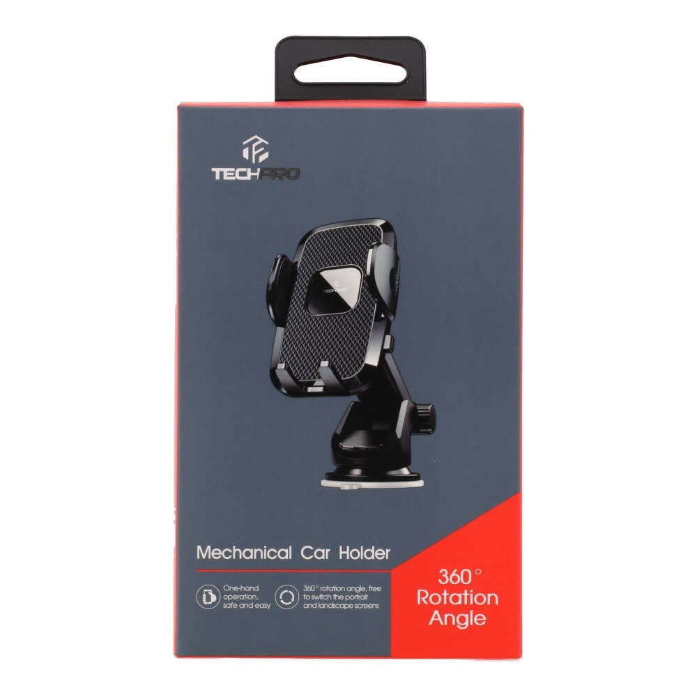 TECHPRPO Mechanical Car holder (Dashboard) - Black