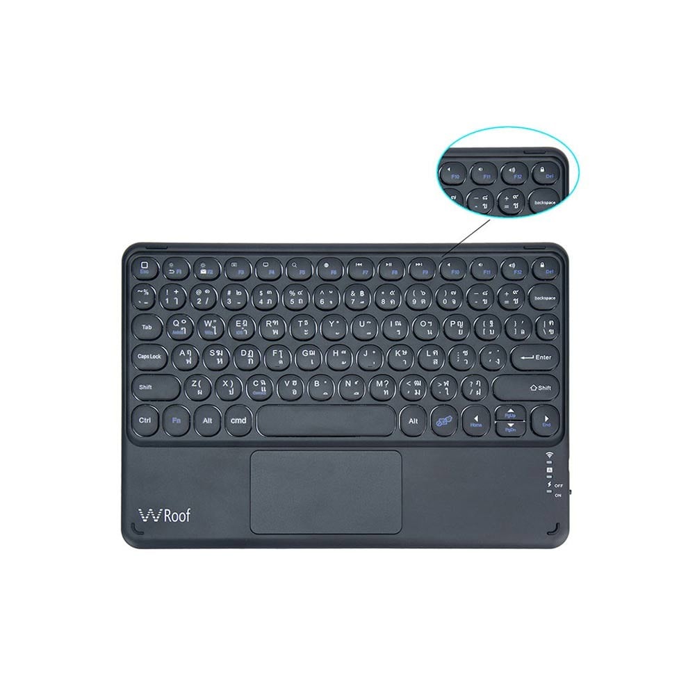 เคส Wroof iPad Gen 9 (2021) / Gen 8 (2020) Keyboard Folio Black