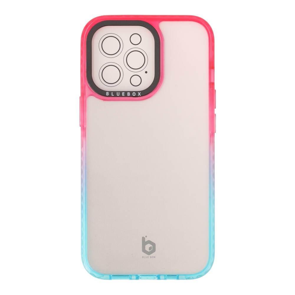 Blue Box เคส iPhone 13 Pro Blue/Pink Shading with black camera frame