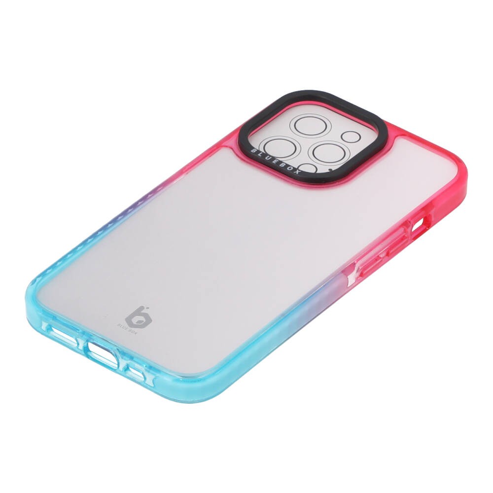 Blue Box เคส iPhone 13 Pro Blue/Pink Shading with black camera frame
