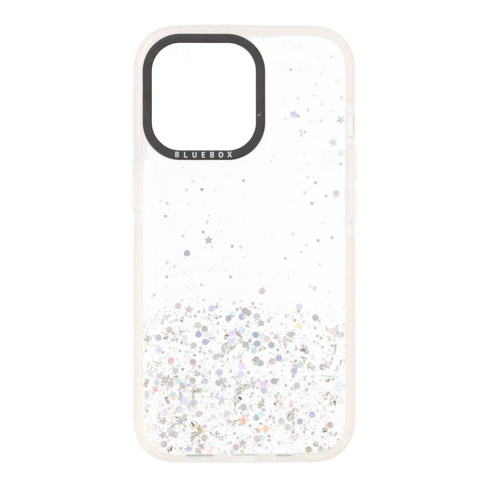 เคสไอโฟน Blue Box Casing for iPhone 13 Pro Clear Glitter with black ...