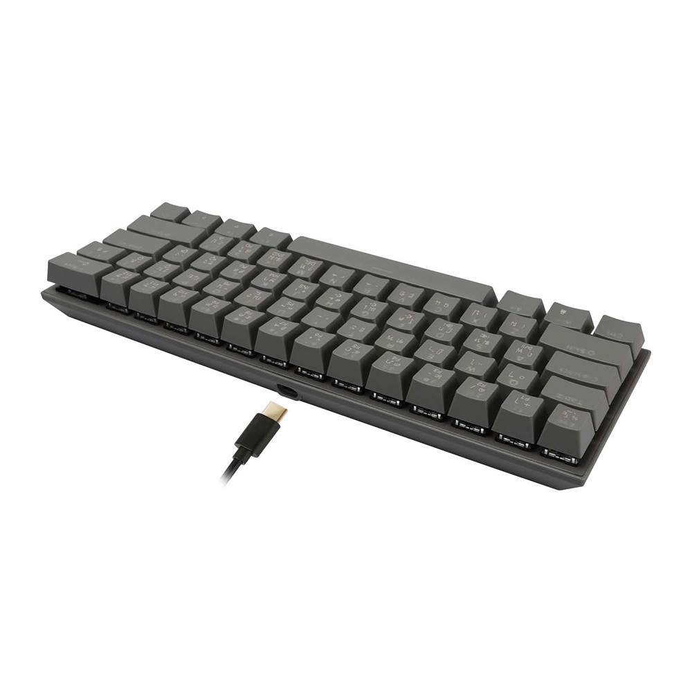 คีย์บอร์ดเกมมิ่ง Tsunami Gaming Keyboard MK-61 Cement Gray Blue Switch