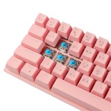 คีย์บอร์ดเกมมิ่ง Tsunami Gaming Keyboard MK-61 Sakura Pink Blue Switch