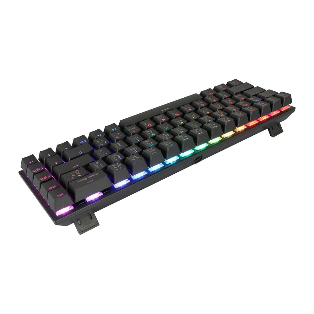 คีย์บอร์ดเกมมิ่ง Tsunami Gaming Keyboard MK-68 Graphite Gray Blue Switch