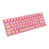 คีย์บอร์ดเกมมิ่ง Tsunami MK-61 Max Sakura Pink - Blue Switch