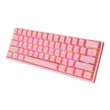 คีย์บอร์ดเกมมิ่ง Tsunami MK-61 Max Sakura Pink - Blue Switch