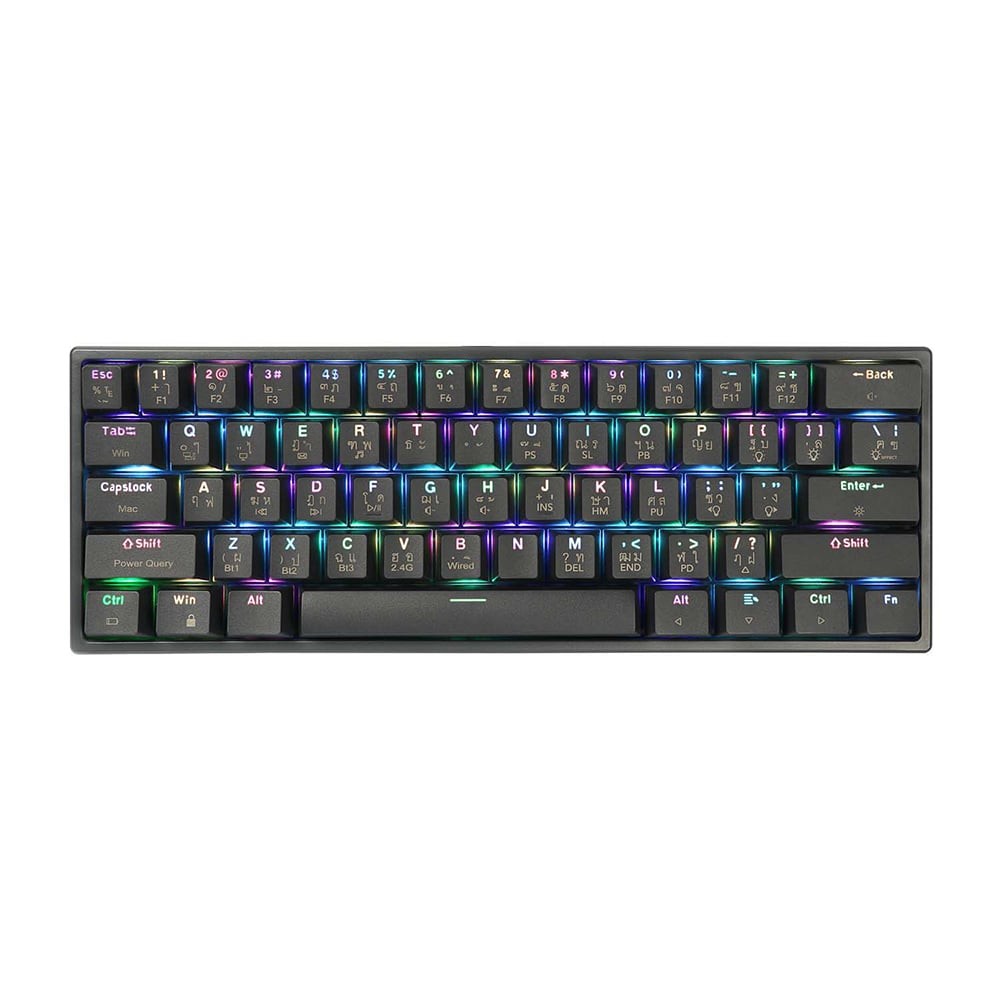 คีย์บอร์ดเกมมิ่ง Tsunami Gaming Keyboard MK-61 Max Graphite Gray Blue Switch