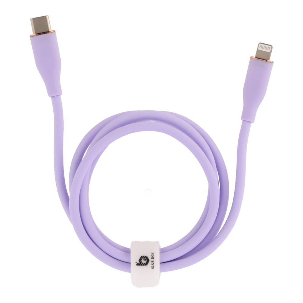 สายชาร์จ Blue Box USB-C to Lightning Cable 3A/27W Liquid Silicone Fast Charge 1 เมตร Purple