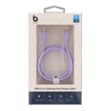 สายชาร์จ Blue Box USB-C to Lightning Cable 3A/27W Liquid Silicone Fast Charge 1 เมตร Purple