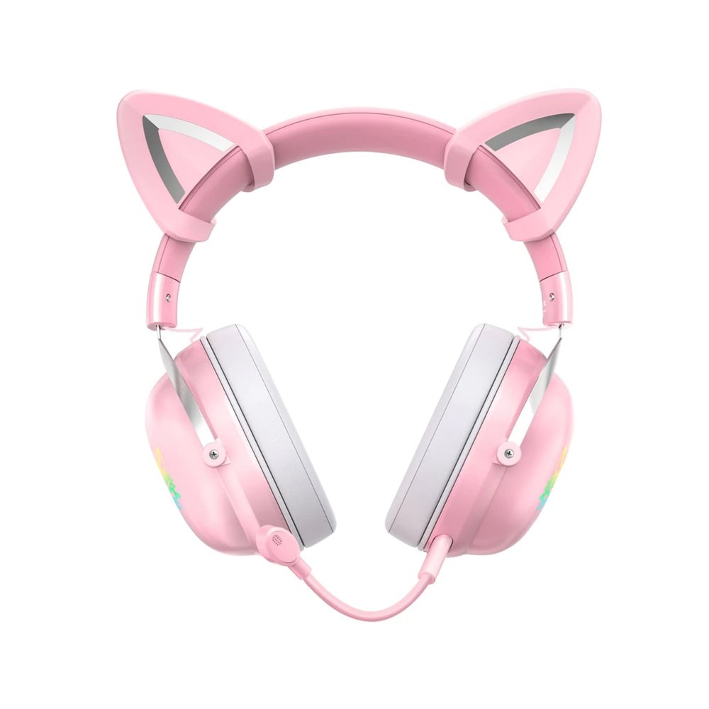 หูฟังเกมมิ่ง Onikuma gaming Headset B20 RGB Cat Ear Bluetooth 5.0 Pink